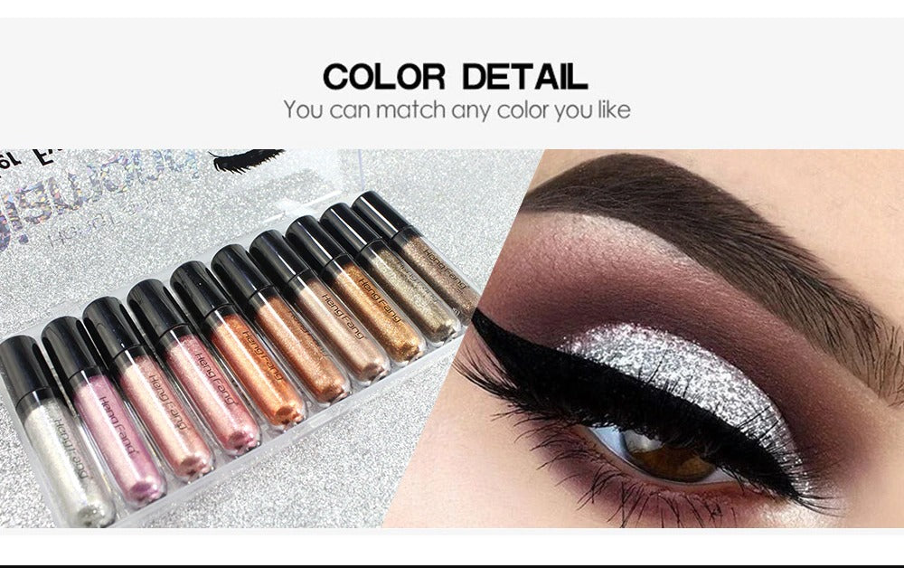 Heng Fang Shine Diamond Glitter Eyeshadow (Pack Of 10) Loto.pk