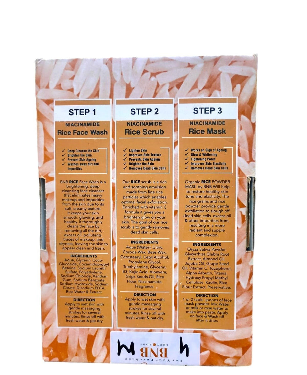 BNB Brightening Rice Glow Kit (3 in 1) – Loto.pk