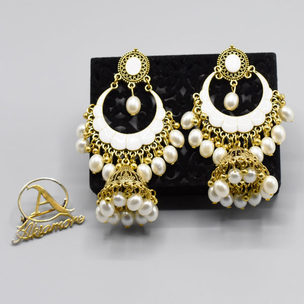 Afghani Beads Tassel Indian Jhumka Earrings For Women Bohemian Retro Gold Mirror  Tibetan Earrings Oorbellen