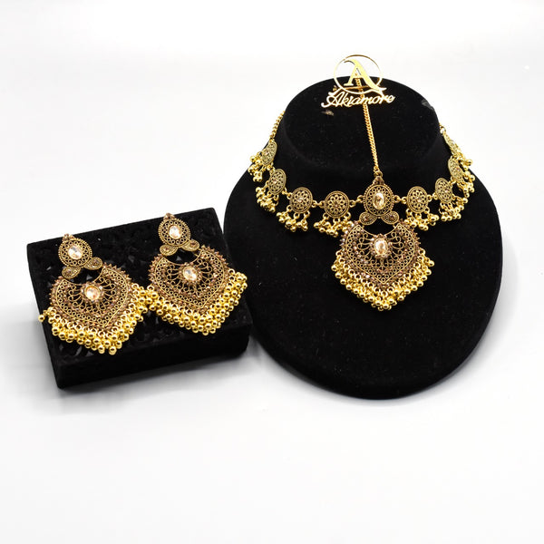 Afghani Matha Patti With Earrings Set