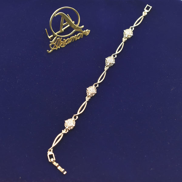 Zircons Adjustable Bracelet Bangle for Women  Brilliant  Rose Gold Color Jewelry btfrgda4m-1