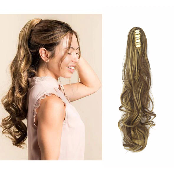 Ponytail with clip in hair extensions hot sale