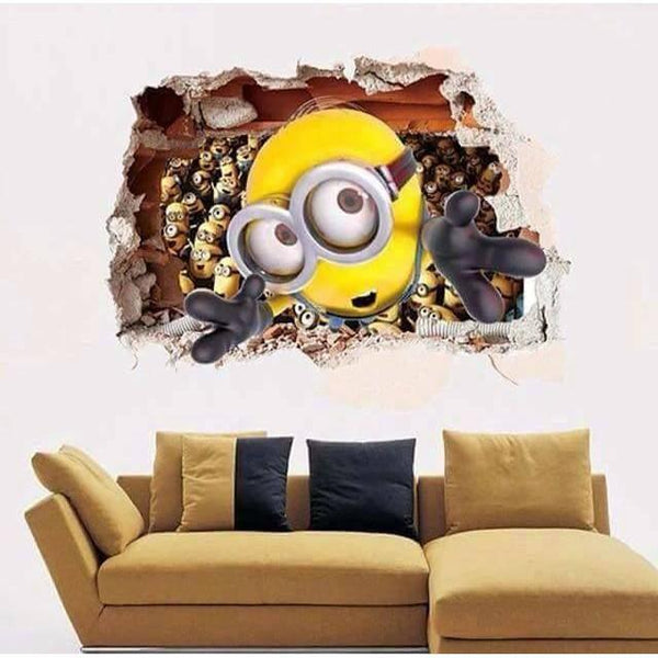 AY9268 3D Minion Floor or Wall Sticker Decals