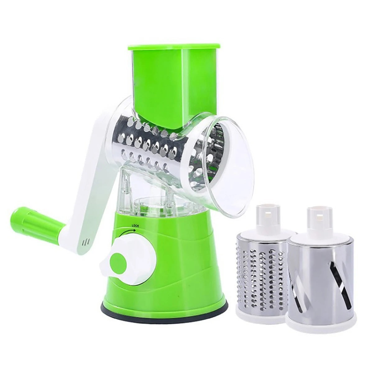 Manual 3?in?1 Vegetable Cutter & Drum Grater | Round Slicer | Multifunctional Kitchen Gadget