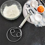 Manual Non Stick Steel Flour Cream Mixer Beater | Dough Whisk Mixer, Kitchen Baking Blender Tool 
