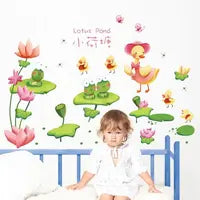 Stiker Dinding Wallsticker Lotus dan Duck size 50x70 XL7193