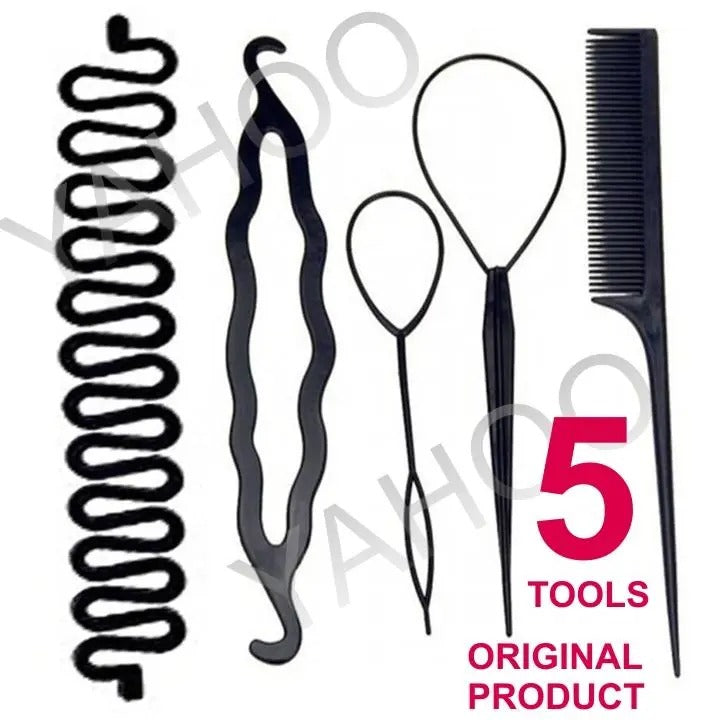 Hair Styling Set, Fashion Hair Design Styling Tool Accessories DIY Hair Accessories Tool Kit Hair Sculpting Tool Kit, Magic ple Quick Spiral Braide  htfrbks6j-1