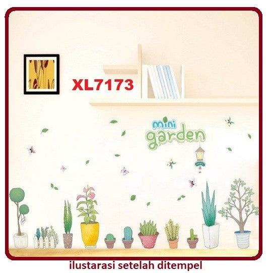 Wall Sticker Mini Garden II XL7173/ Stiker Dinding Taman Pot Mini