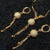 Zircon style jewellery combo set round shape with white stones Pendant ball necklaces with beautifull Earring
