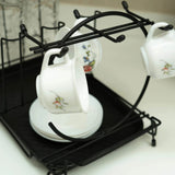 Durable Metal Cup & Glass Stand Rack – Space-Saving Countertop Organizer for Mugs, Cups, Plates & Glasses (Kitchen Drying Holder)