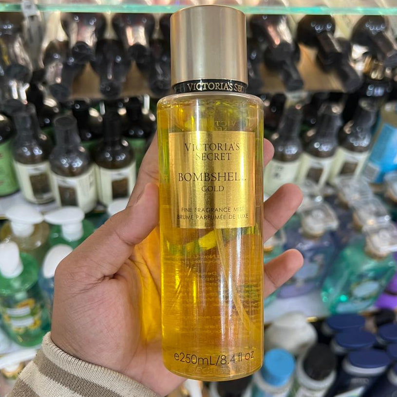 Victoria's Secret Bombshell Gold Fine Fragrance Mist Stylish Scent And Everyday Fragrance Support - 250ML