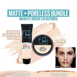 2-in-1 Makeup Deal – Liquid Foundation &amp; Face Powder Combo for Smooth, Flawless Finish – Budget-Friendly Beauty Set - Ivory Shade