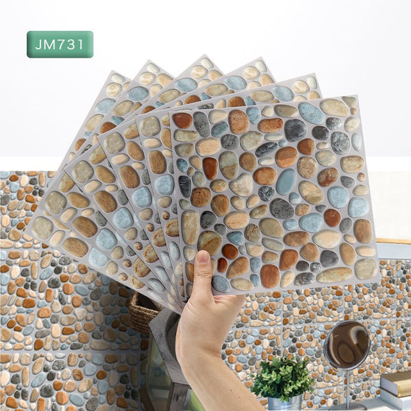 Waterdichte Tegels Steen Behang Stickers Badkamer Keuken Muur Trim Line Plint Grens 3d Zelfklevende Mozaïek Sticker J731 Wall Tiles 8