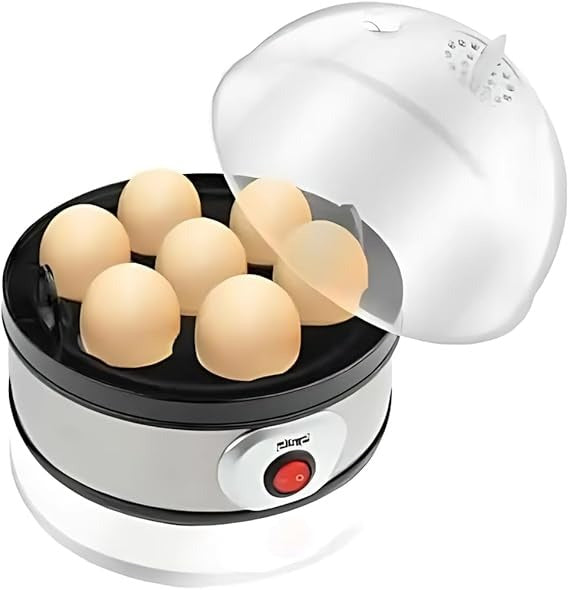 DSP Professional 350W Electric Egg Boiler With Steam Rack And Measuring Cup