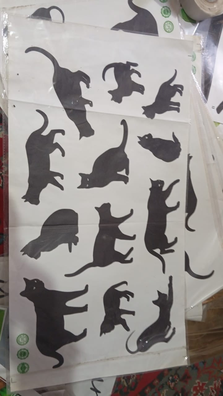 Funny Cats Wall Stickers Kids Decal Art Nursery Home Decor Children Decoration size 30x60cm  Xp8012