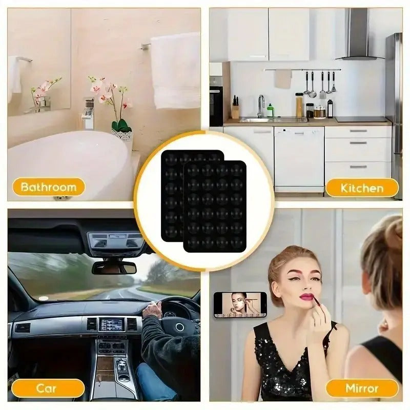 Mobile Bubble Grip | Silicone Suction Both Side Bubble Grip Cup Phone Strong Holder For Hands-Free Use | Universal Mobile Phone Stand (Random Color)