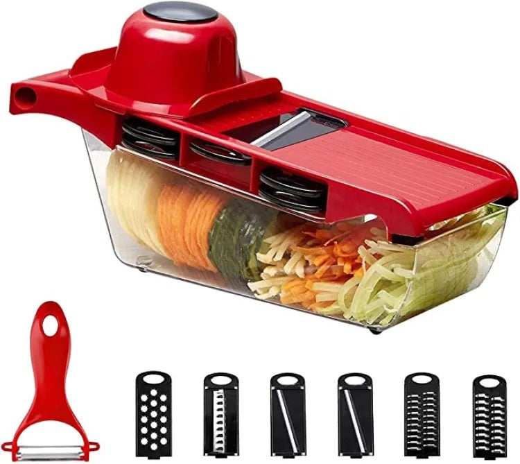 Multi?Functional 10?in?1 Mandoline Slicer | Vegetable Cutter, Peeler, Chopper, Grater & Shredder