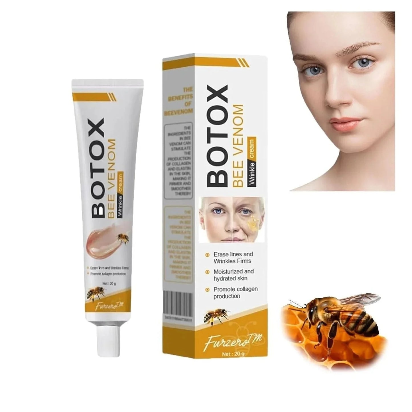Botox Bee Venom Wrinkle Cream | Anti?Aging Moisturizer | Collagen Boost | Reduce Wrinkles & Fine Lines 20gm