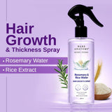 Bare Anatomy Rosemary Water Spray for Hair Growth & Thickness with Rice Water – 200ml