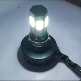 M6 LED Universal Headlight with Fan for All Bikes | universal fitting 3 function High/Low and flasher light