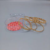 Set Of 6 - Gold Plated Bangles - Golden bl24gde4a-5