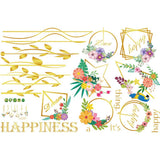 SK9351 Flower Hanging Basket Living Room Bedroom Background Decorative Wall Sticker