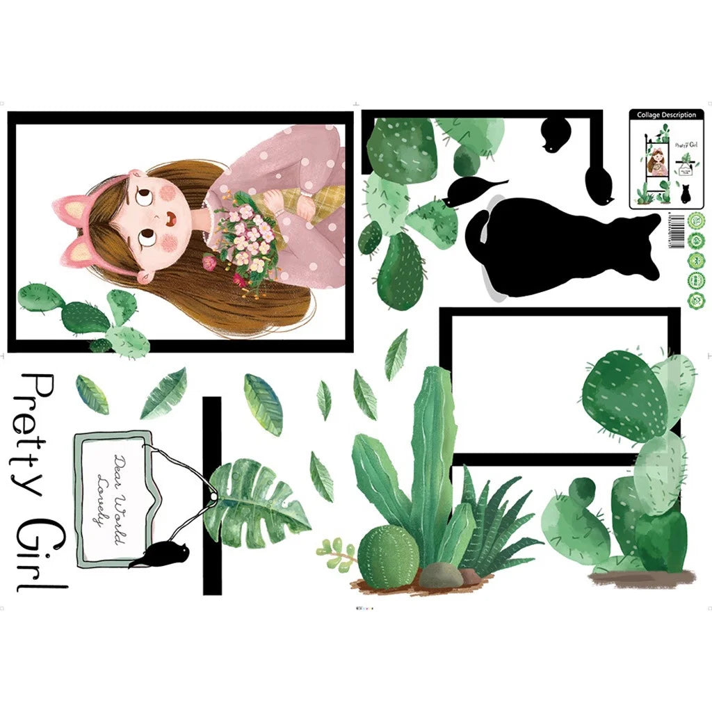 Inkjet Removable Wall Stickers Home Children's Room Interior Wall Stickers size 50x70 xls7246