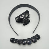 Black Glossy Plain Headband DIY Craft Headband peck of 3