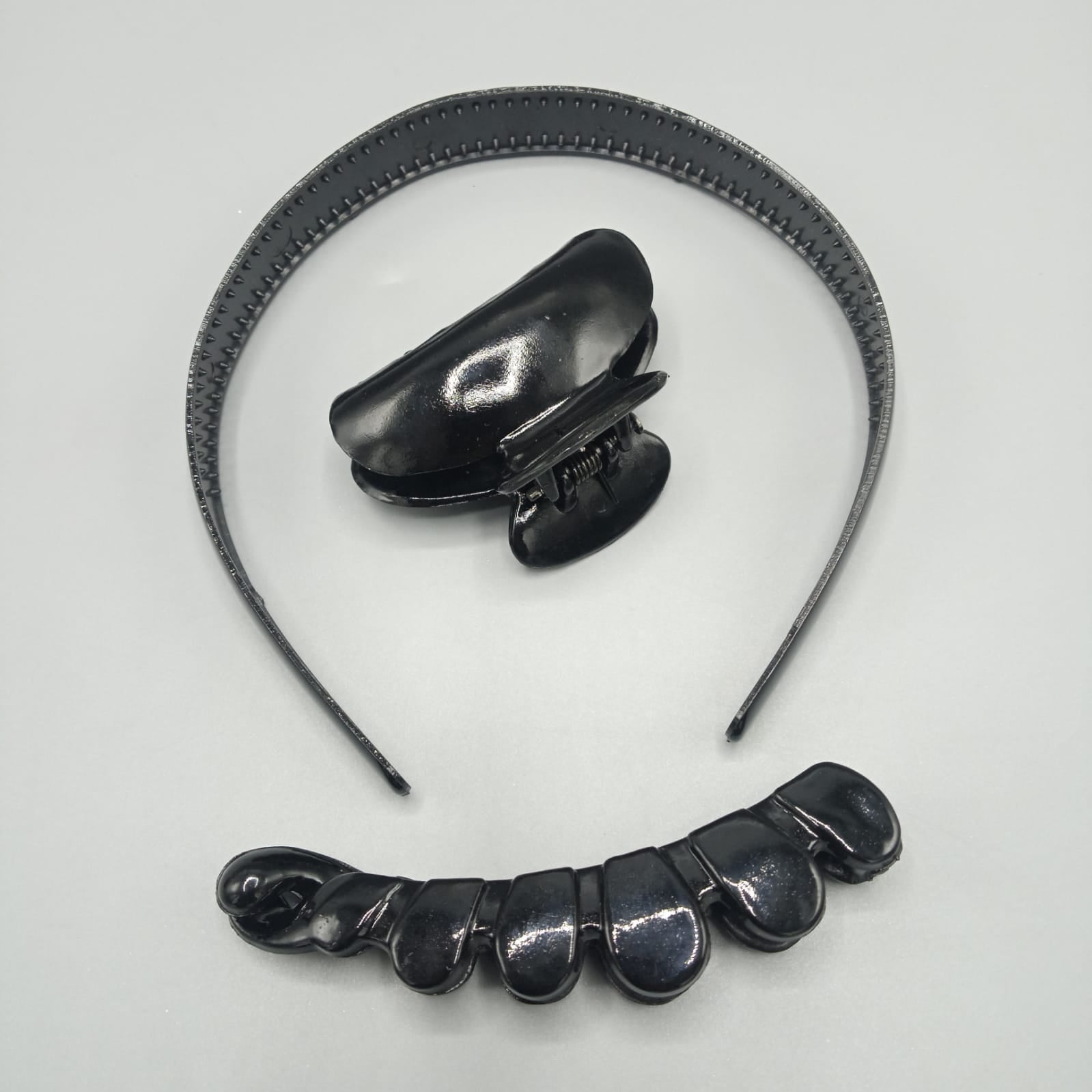 Black Glossy Plain Headband DIY Craft Headband peck of 3