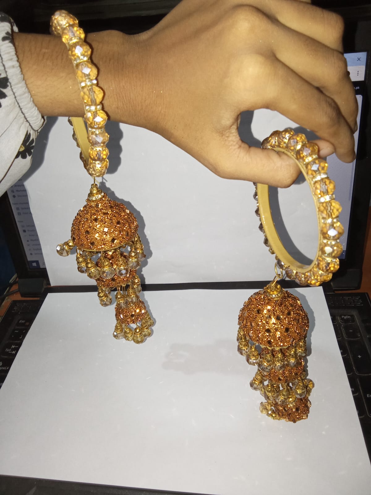 Bridal Latkan Jhumka Bangles For Women Fashion Jewellery blfrrde2c-1