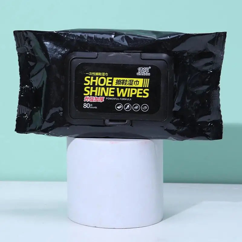 Disposable Shoe Cleaning Wipes | Quick Shine Clean Wet Wipes (80 wipes in 1 packet)