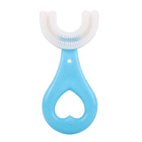 360 Degree U-Shaped Baby Toothbrush [Pack of 2] | Children Child Toothbrush Teethers Baby Brush Silicone Teeth Oral Care Cleaning | (Random Color)