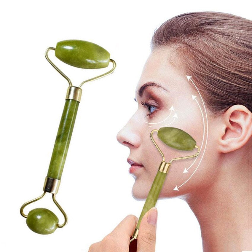 Flawless Jade Roller With Guasha (Marble Stone) Stimulates healthier skin