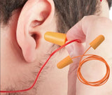 Foam Ear Plug for travel Anti Noise Reduction Removable Corded Soft Earplugs For Sleeping Hearing Ear Protection Earmuffs Noise Prevention For Airplane Travel (Pack Of 5)