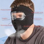 Windproof Anti Dust Full Face Masks Cycling Ski Breathable Masks Eye HD Anti Fog Goggles Hood Cover Winter Warm Hat Caps (black color)