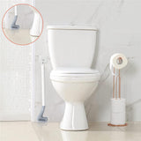 Golf Toilet Brush | Long Handle Silicone Toilet Brush, Flexible Silicone Rubber Toilet Brush cleaning Golf Style | Without Box (Random Color)
