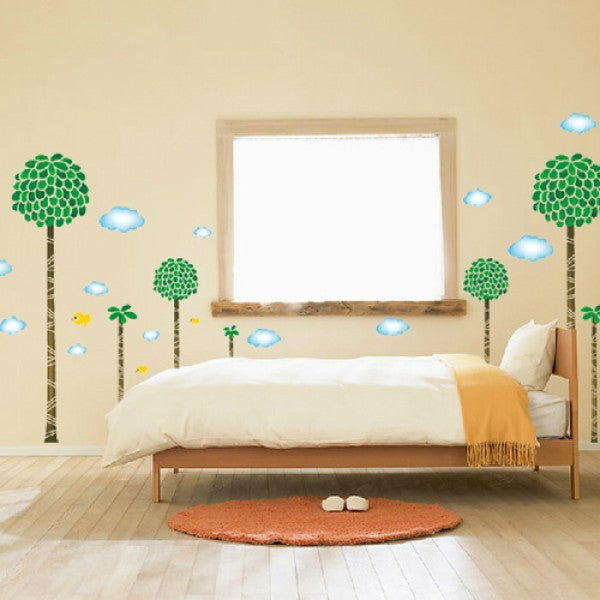 woopme Hanging Cage On Tree Wall Stickers Living Room Bedroom Office Shop Wall Decoration