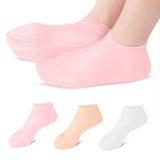 (High Quality) 1Pair Silicone Jelly Socks Gel Moisturizing Socks Foot Care Protector