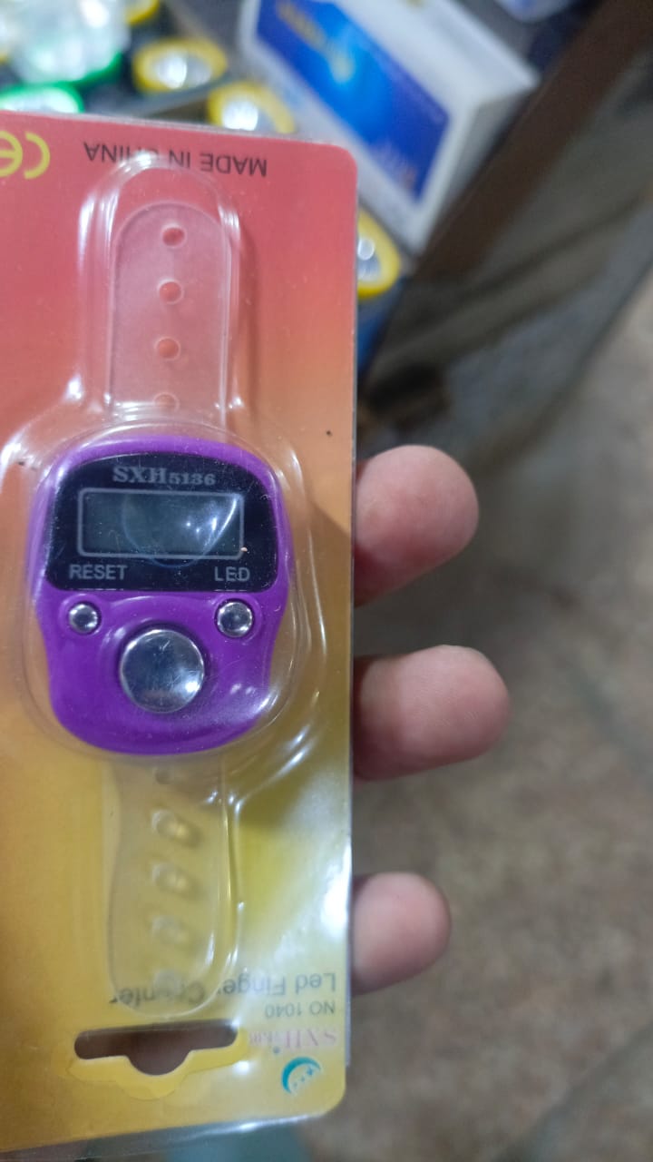 SXH Original Finger Counter with LED - Counts ( Tasbeeh / Digital Clicker ) (Random Color)