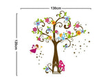 Tree Very Cute Peel Scroll Tinkle Fairy Girl DIY Removable Wall Stickers Parlor Kids Bedroom Home Decor Mural Decal JM7158