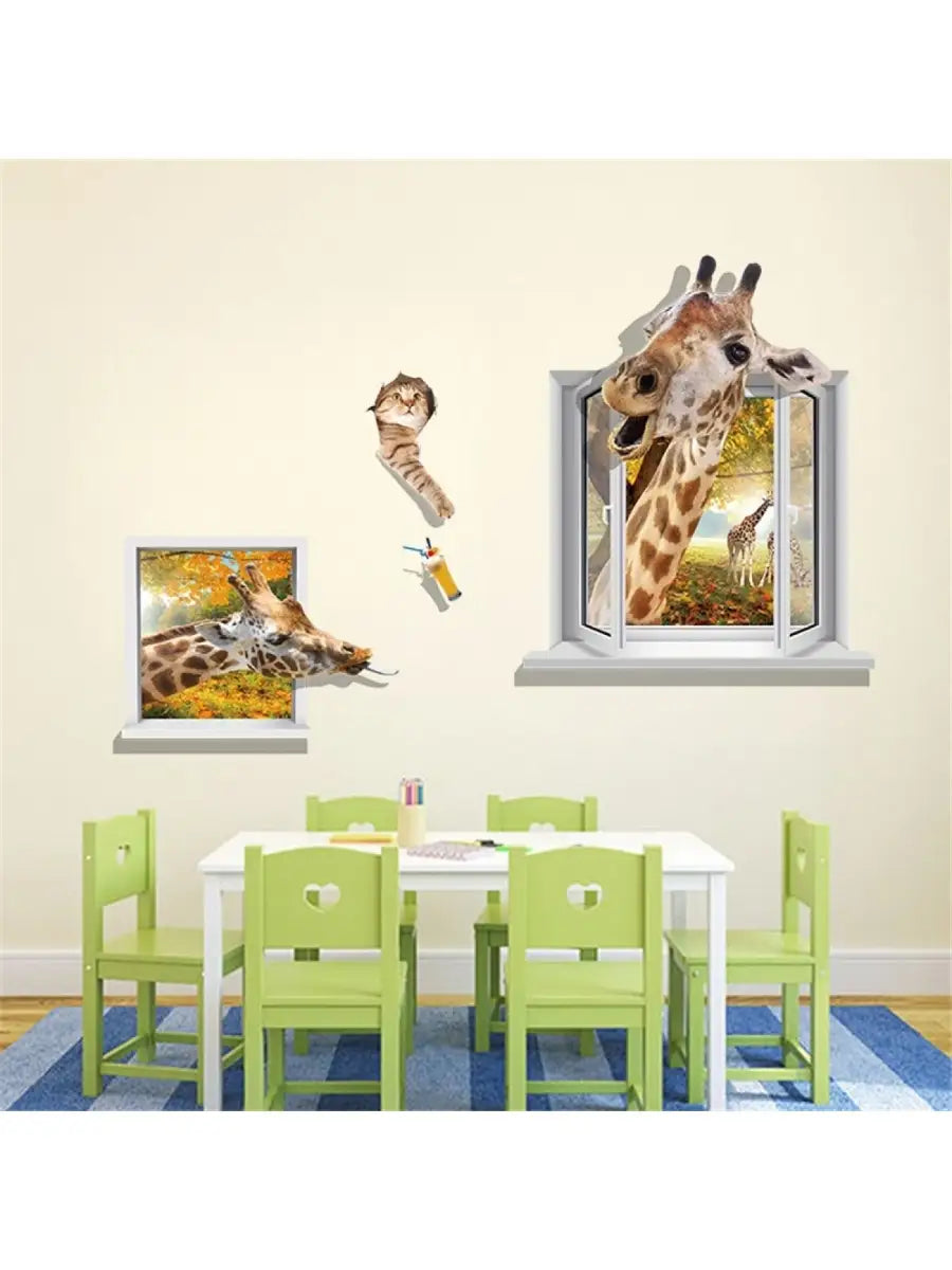 Interior stickers Animals Cheerful giraffe size  60x90 xl8318