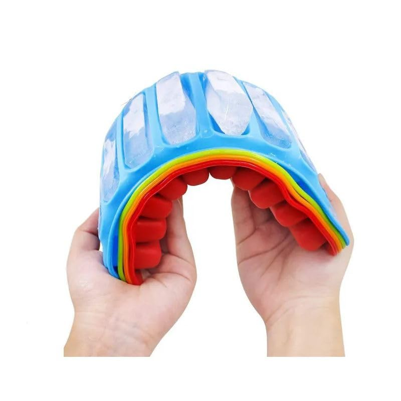 1 PC 10 Grids Silicone Ice Cube Tray for Water Bottle Ice Cream Pudding Maker Mold (Random Color)