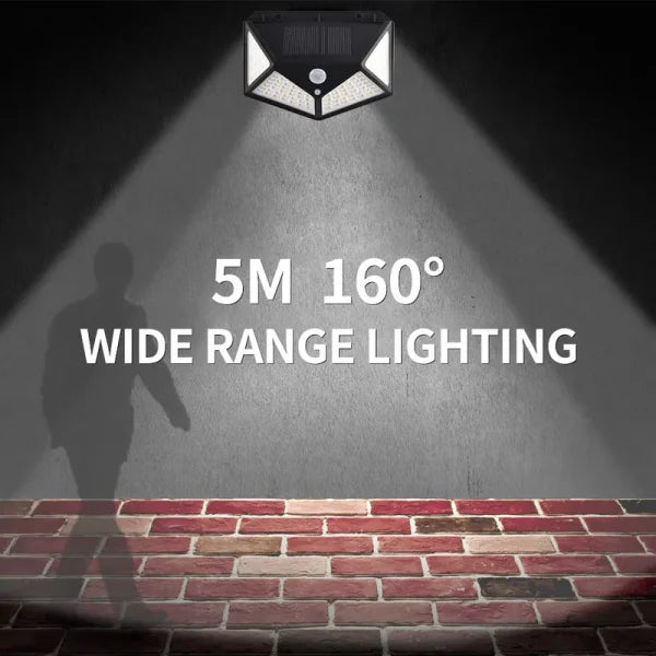 Solar Lights Outdoor Lighting Wireless Motion Sensor Lights IP65 Waterproof 270°Wide Angle Security Wall Lights