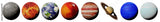 the planets of the solar system isolated on white background (3d space rendering, elements of this image are furnished by NASA) 30x60cm xp8009