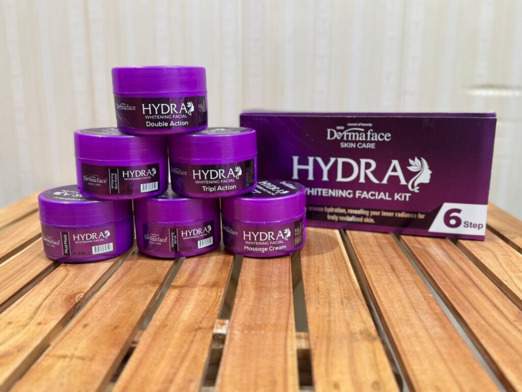 Derma Face Hydra Whitening Facial Kit 6 steps Whitening And Glowing Facial Kit 300ml