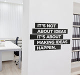 Making ideas happen wall sticker customize self adhesive wall decal