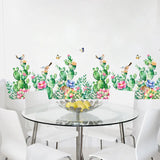 Green Cactus Wall Stickers Art Flower Home Decor