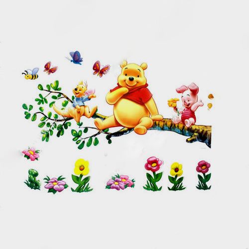 DM570185Cartoon animal winnie pooh vinyl wall stickers for kids rooms boys girl home decor wall decals home decoration wallpaper for kids