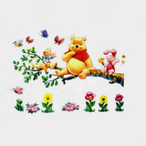 DM570185Cartoon animal winnie pooh vinyl wall stickers for kids rooms boys girl home decor wall decals home decoration wallpaper for kids