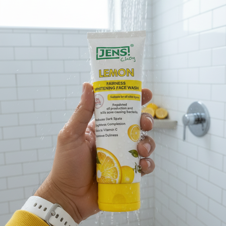 Jens Choy Lemon Fairness Whitening Face Wash Premium Quality Smooth Texture Gentle Formula Comfortable Use - 100g